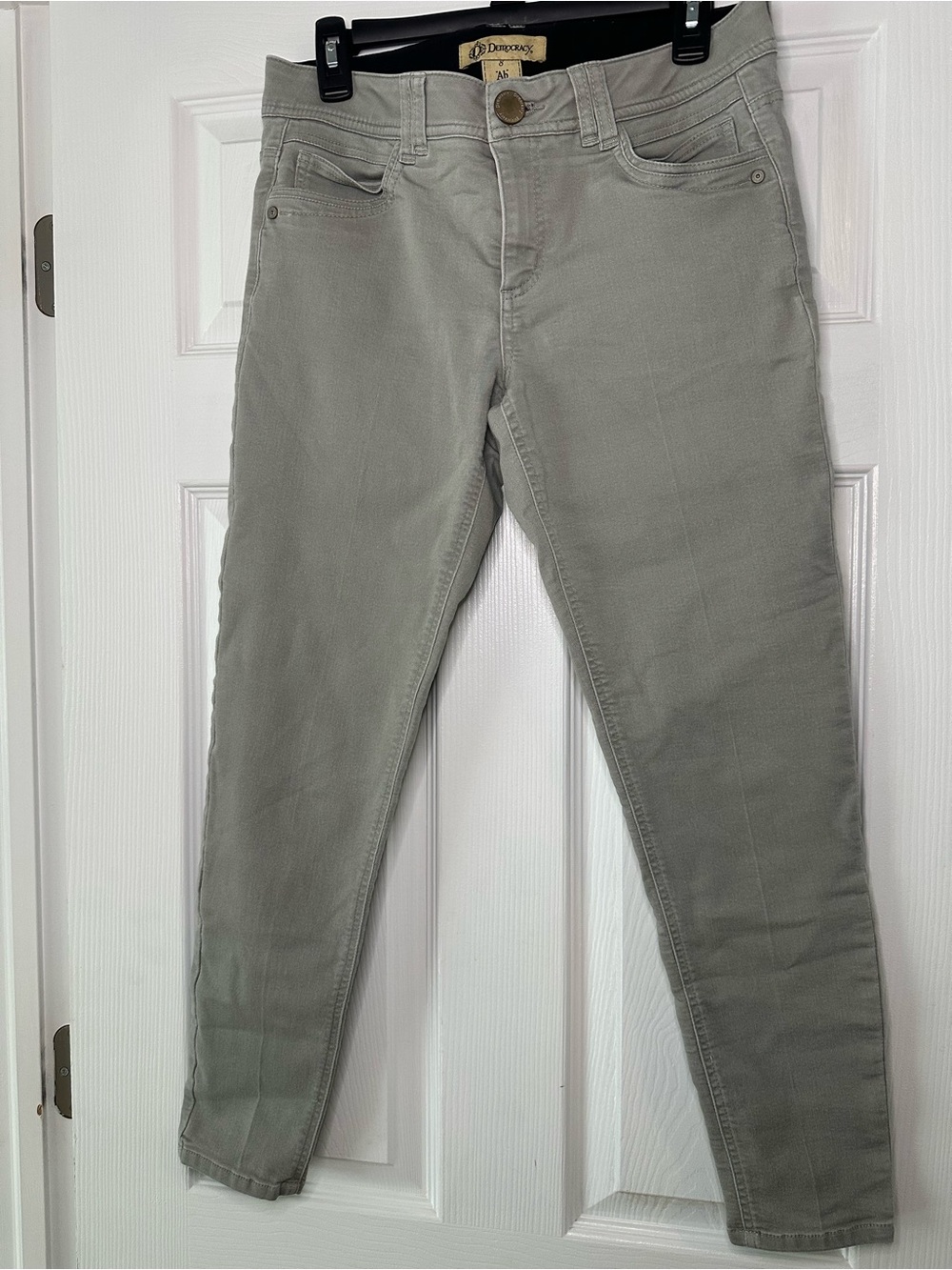 Democracy Ab Technology Taupe Stretch Skinny Jeans Size 8